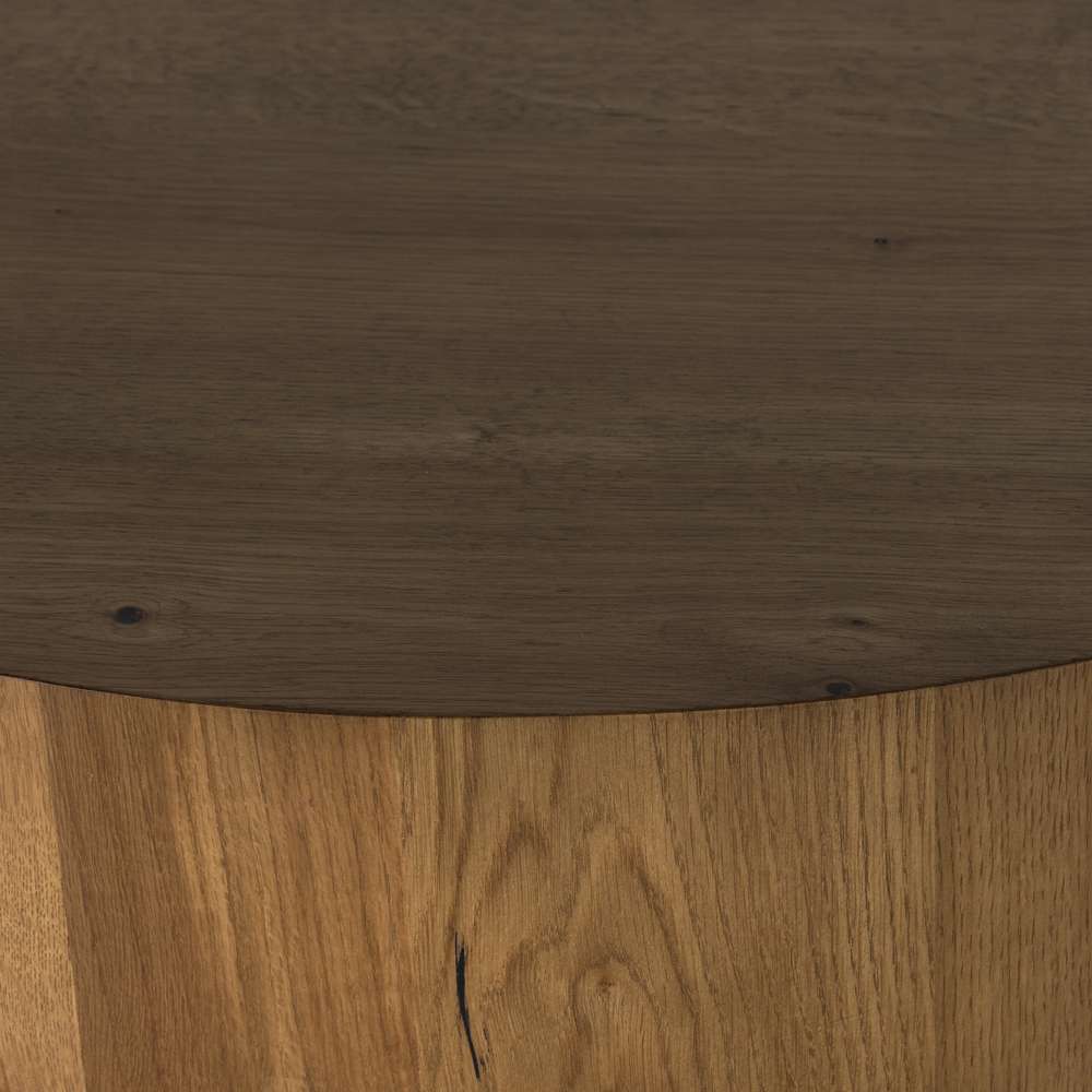 Four Hands - Eaton Drum Coffee Table - Amber Oak Resin - 228346-002 veiw 4