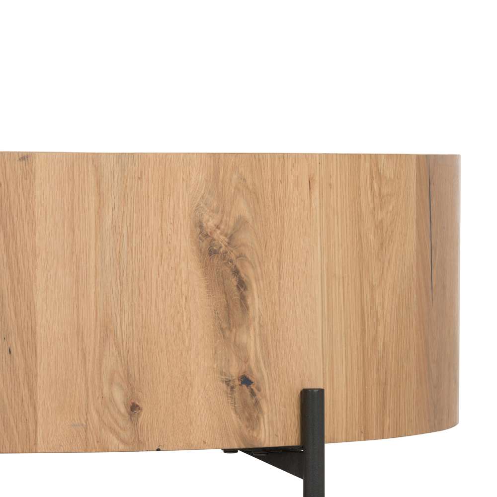 Four Hands - Eaton Drum Coffee Table - Light Oak Resin - 228346-001 veiw 2