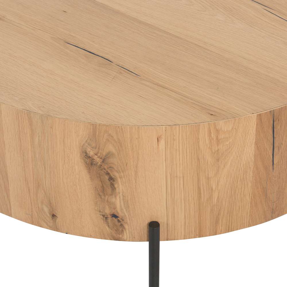 Four Hands - Eaton Drum Coffee Table - Light Oak Resin - 228346-001 veiw 4
