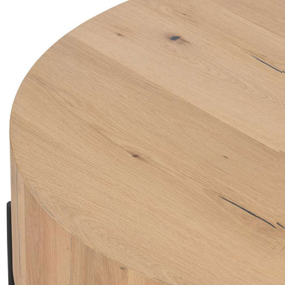 Four Hands - Eaton Drum Coffee Table - Light Oak Resin - 228346-001 veiw 5