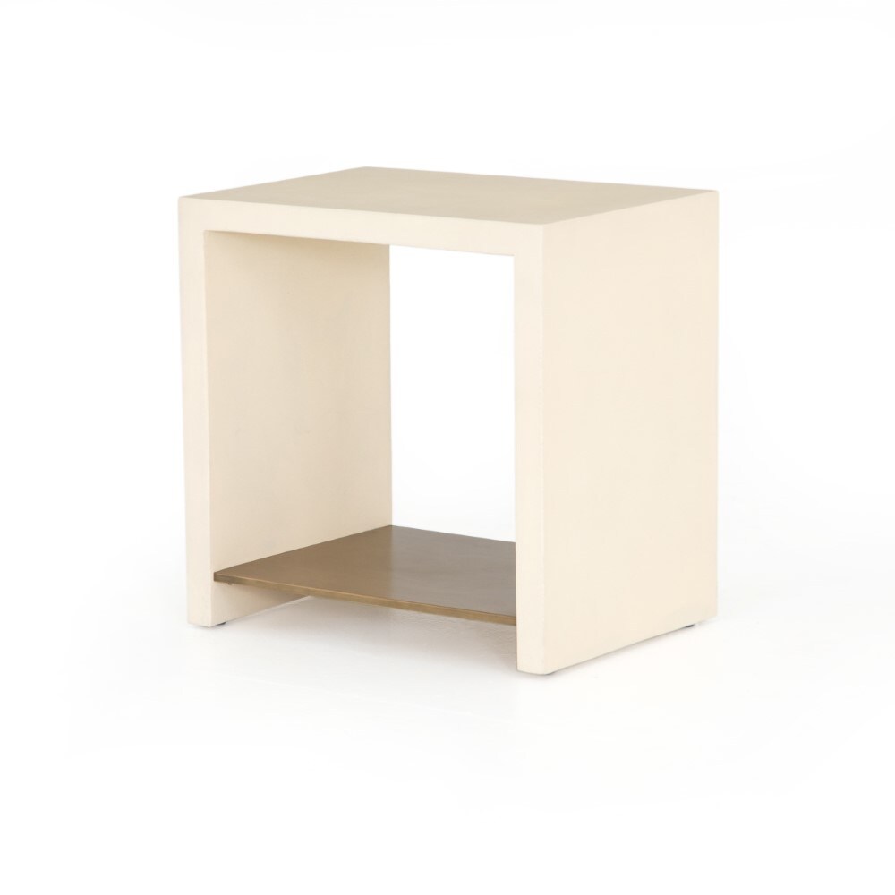 Four Hands - Hugo End Table - Parchment White - VEVR-003B veiw 1