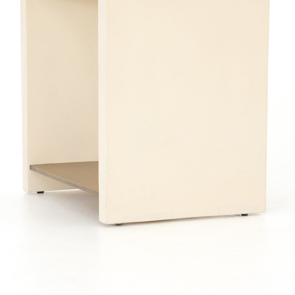 Four Hands - Hugo End Table - Parchment White - VEVR-003B veiw 2