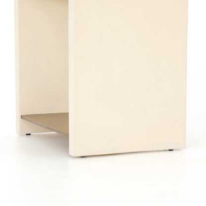 Four Hands - Hugo End Table - Parchment White - VEVR-003B veiw 2