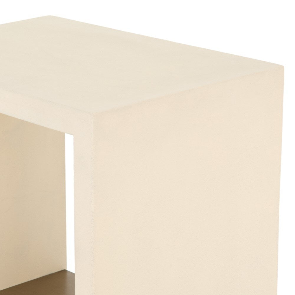 Four Hands - Hugo End Table - Parchment White - VEVR-003B veiw 4