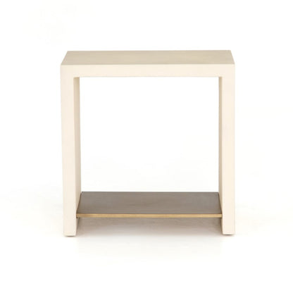 Four Hands - Hugo End Table - Parchment White - VEVR-003B veiw 7