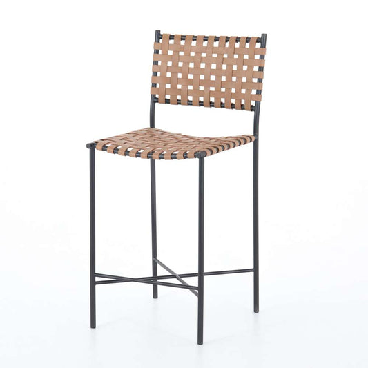 Four Hands - Garza Counter Stool - Natural Leather - 223601-004 veiw 1