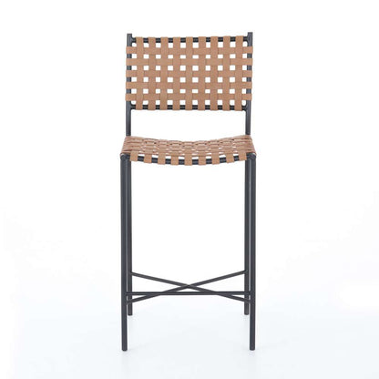 Four Hands - Garza Counter Stool - Natural Leather - 223601-004 veiw 3