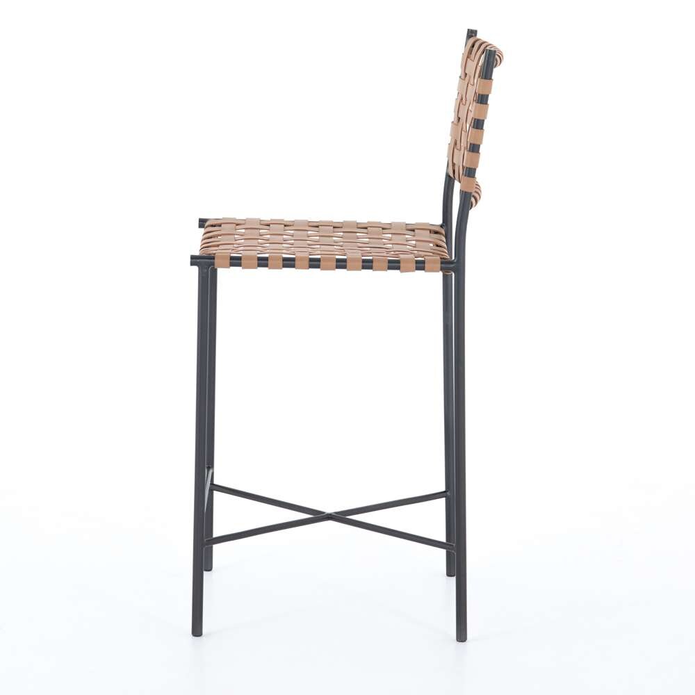 Four Hands - Garza Counter Stool - Natural Leather - 223601-004 veiw 4