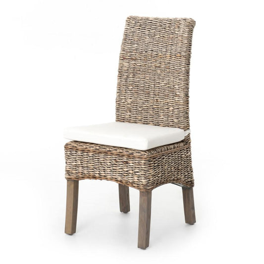 Four Hands - Banana Leaf Chair with Cushion - Grey Wash - JCHR-B1G-GRY veiw 1