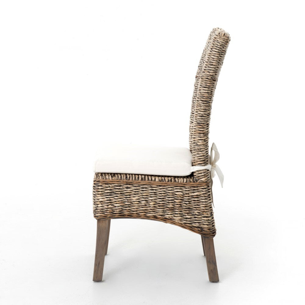 Four Hands - Banana Leaf Chair with Cushion - Grey Wash - JCHR-B1G-GRY veiw 7
