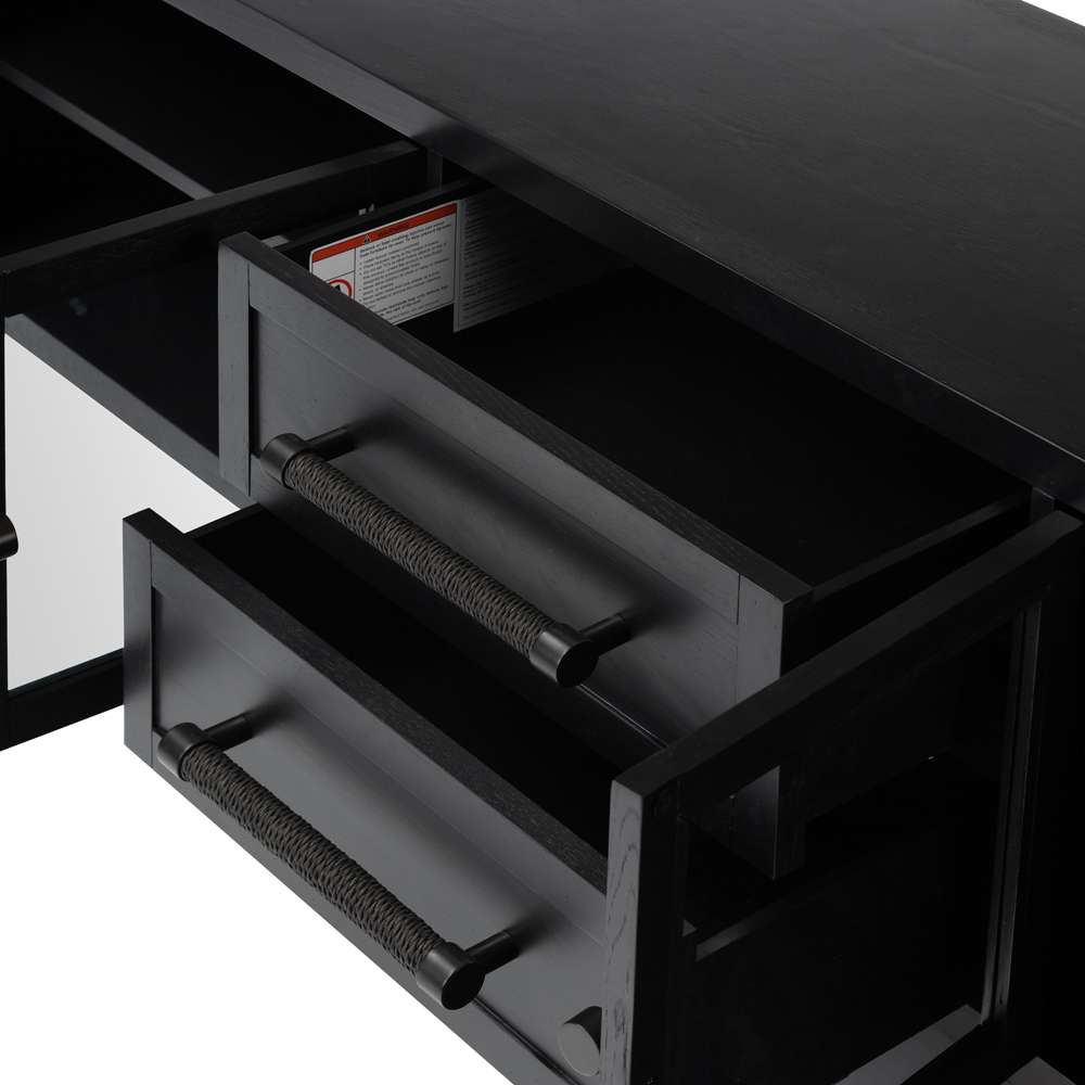 Four Hands - Haiden - Laker Media Console-Black Oak - 235937-003 veiw 9