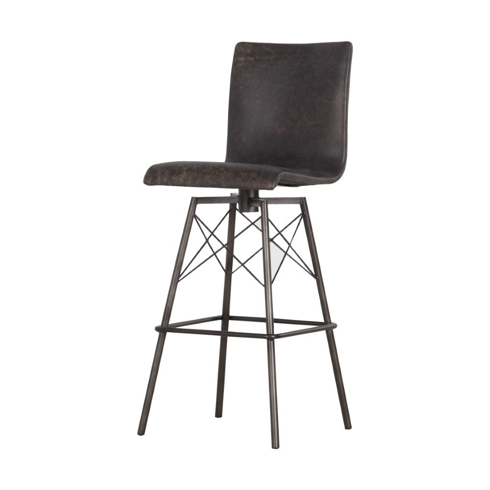 Four Hands - Diaw Bar Stool - Rialto Ebony - CIRD-D9E1-482 veiw 1