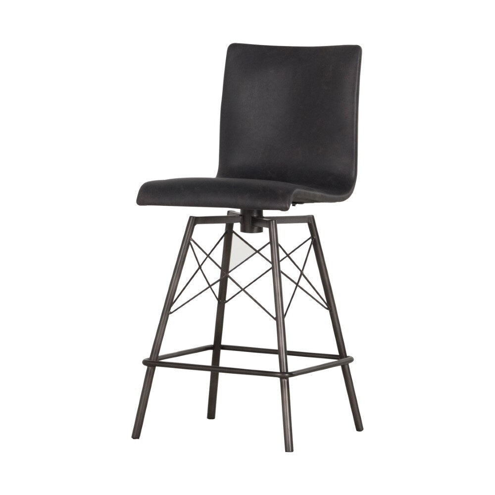 Four Hands - Diaw Counter Stool - Rialto Ebony - CIRD-V8E1-482 veiw 1