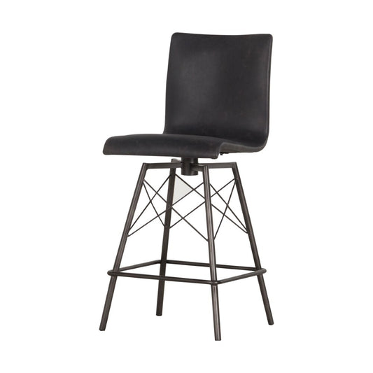 Four Hands - Diaw Counter Stool - Rialto Ebony - CIRD-V8E1-482 veiw 1
