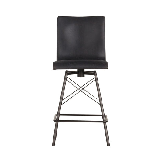 Four Hands - Diaw Counter Stool - Rialto Ebony - CIRD-V8E1-482 veiw 2