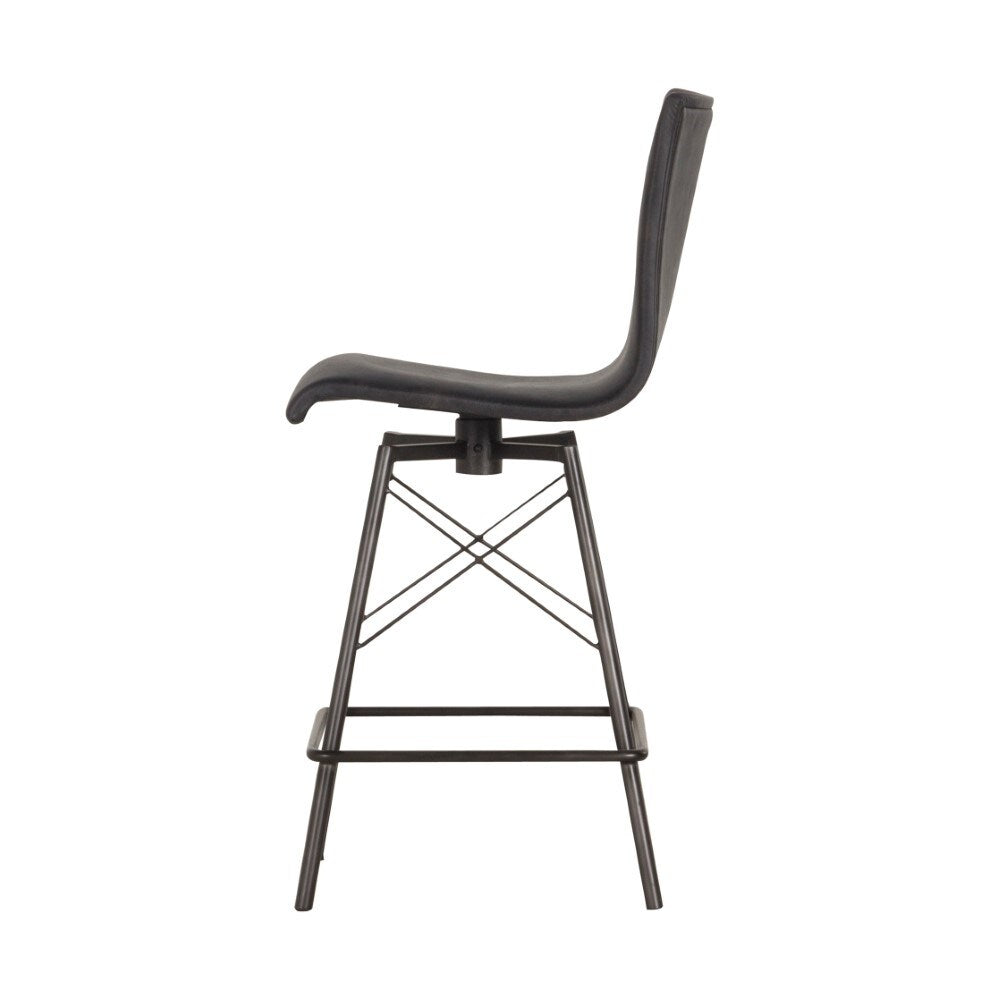 Four Hands - Diaw Counter Stool - Rialto Ebony - CIRD-V8E1-482 veiw 3