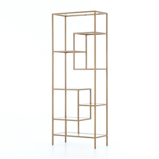 Four Hands - Helena Brass Bookshelf 83in - Antique Brass - CIRD-5842 veiw 1
