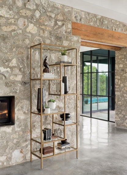 Four Hands - Helena Brass Bookshelf 83in - Antique Brass - CIRD-5842 veiw 8