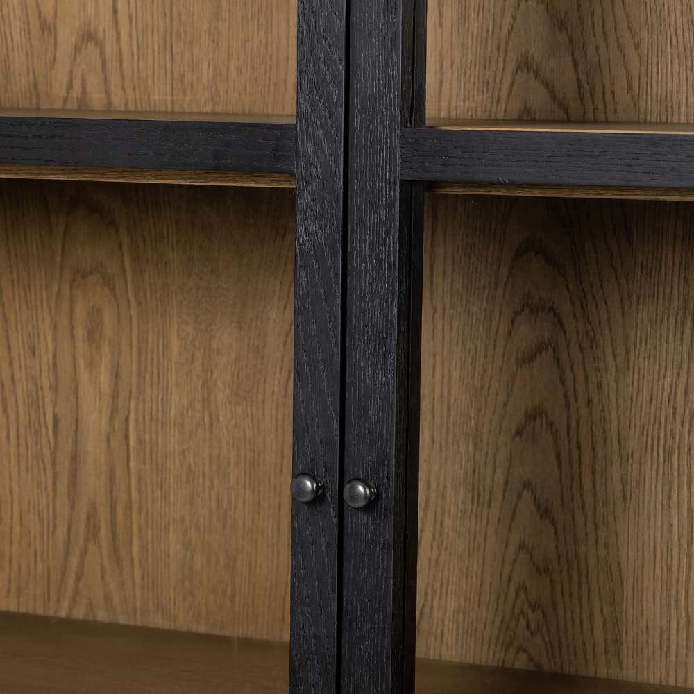 Four Hands - Irondale - Millie Panel & Glss Door Cabinet-Mtt Blk - 235949-001 veiw 9