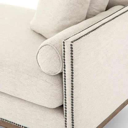 Four Hands - Mercury Double Chaise - Noble Platinum - 106142-008 veiw 3