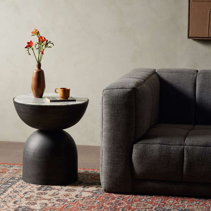 Four Hands - Marlow - Corbett End Table-River Grey Marble - 234242-002 veiw 7