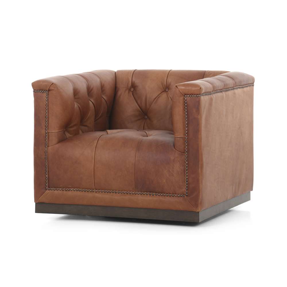 Four Hands - Maxx Swivel Chair - Heirloom Sienna - 106176-098 veiw 1