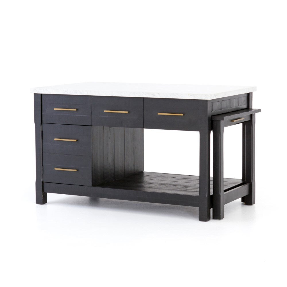 Four Hands - Ian Kitchen Island - Black Acacia - VPTN-040C veiw 1