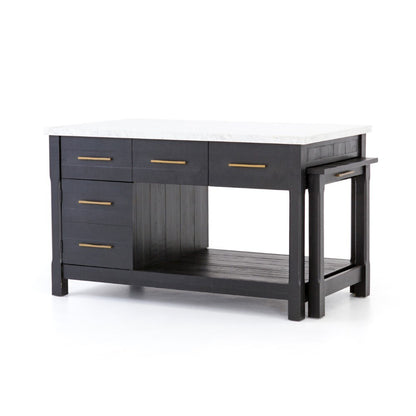 Four Hands - Ian Kitchen Island - Black Acacia - VPTN-040C veiw 1