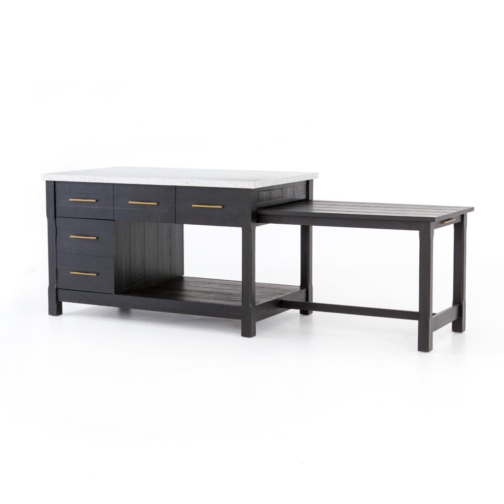 Four Hands - Ian Kitchen Island - Black Acacia - VPTN-040C veiw 12