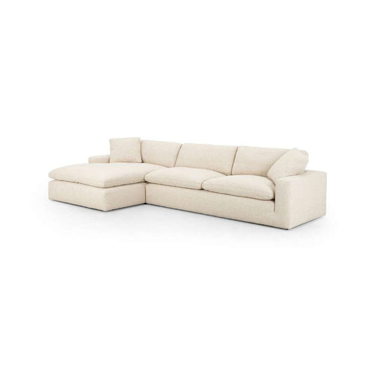 Four Hands - Plume 2 Pc Sectional - 136in - Laf Chaise - Thames Cream - 105942-010 veiw 1