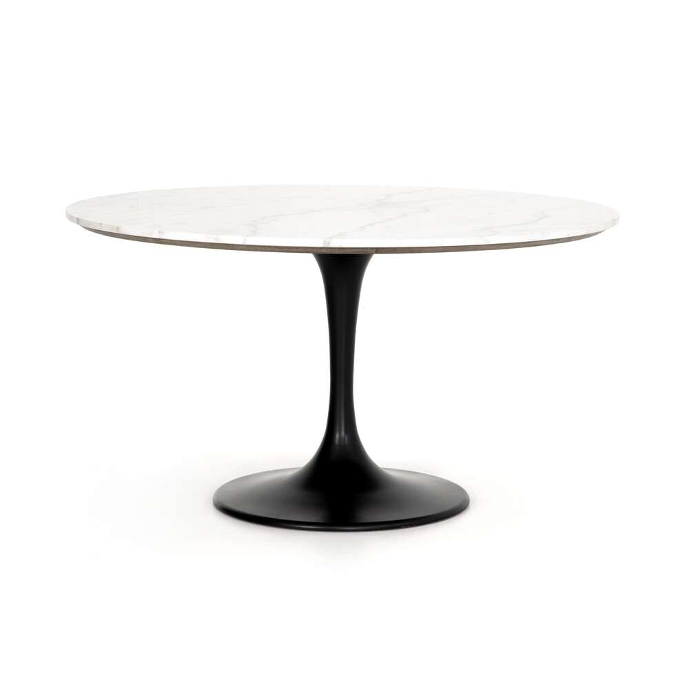 Four Hands - Powell Dining Table - 55in - White Marble - CIMP-193B veiw 1