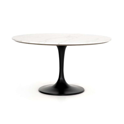 Four Hands - Powell Dining Table - 55in - White Marble - CIMP-193B veiw 1
