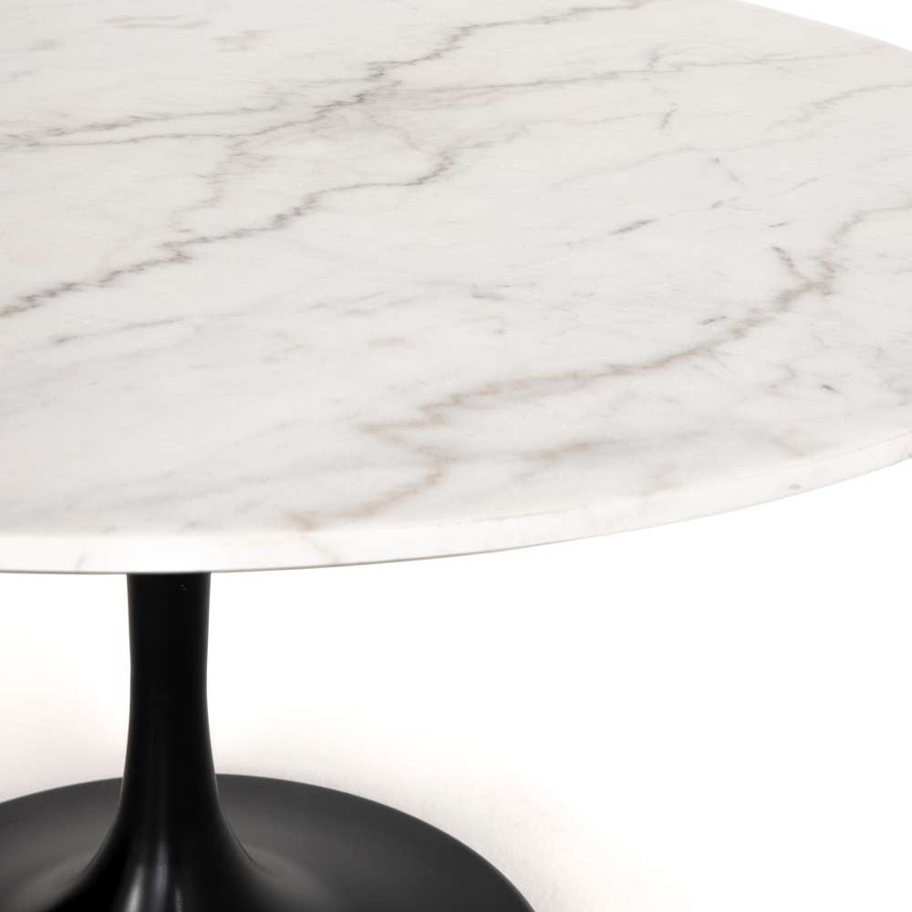 Four Hands - Powell Dining Table - 55in - White Marble - CIMP-193B veiw 5