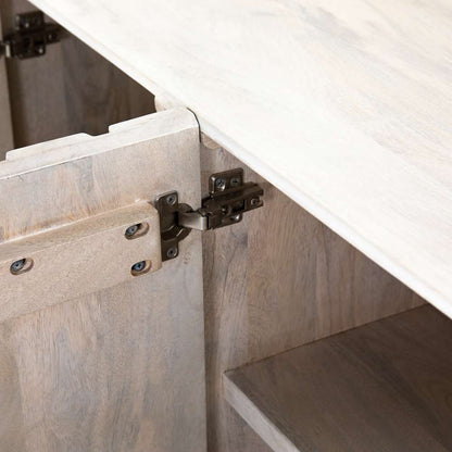 Four Hands - Rio Media Console - Round Cut White Wash - 106421-005 veiw 5