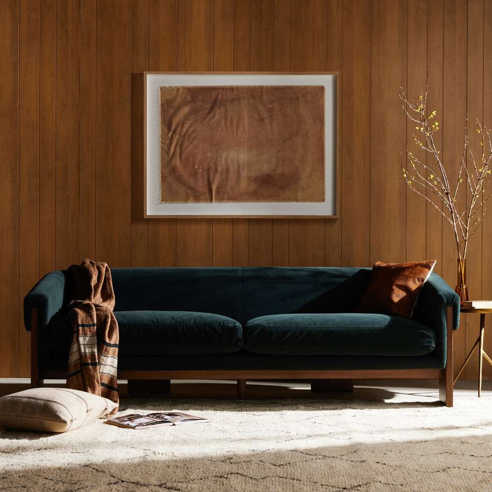 Four Hands - Townsend - Cairo Sofa-90in-Modern Velvet Smoke - 236088-004 veiw 2