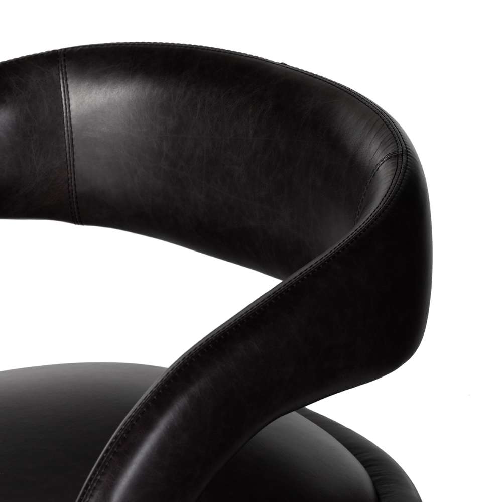Four Hands - Townsend - Hawkins Swivel Chair-Sonoma Black - 236091-003 veiw 6