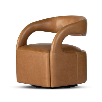 Four Hands - Townsend - Hawkins Swivel Chair-Sonoma Butterscotch - 236091-001 veiw 1