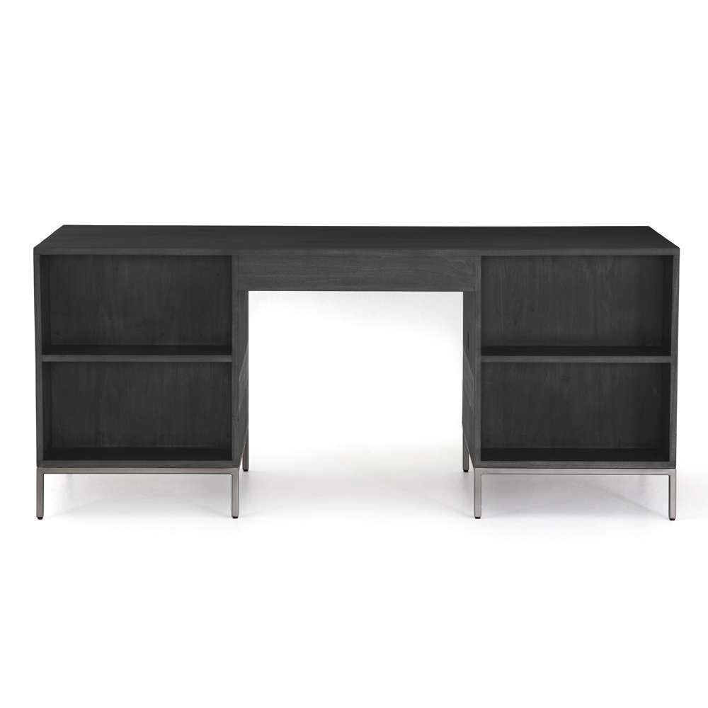 Four Hands - Trey Executive Desk - Black Wash Poplar - 223816-002 veiw 2