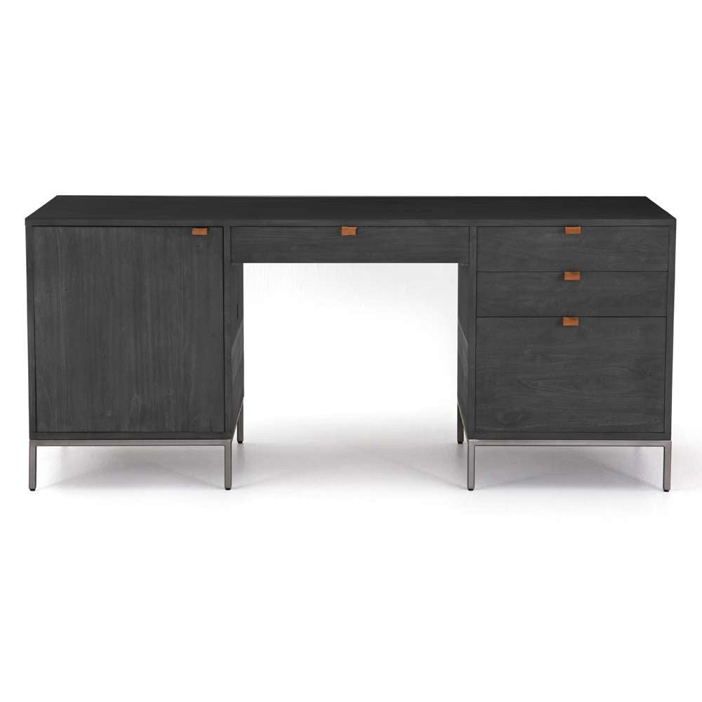 Four Hands - Trey Executive Desk - Black Wash Poplar - 223816-002 veiw 3