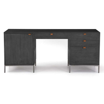 Four Hands - Trey Executive Desk - Black Wash Poplar - 223816-002 veiw 3