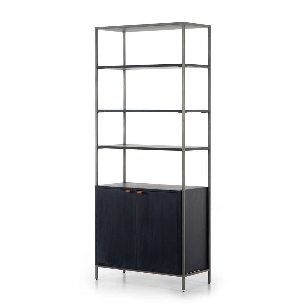 Four Hands - Trey Modular Wide Bookcase - Black Wash - 223961-002 veiw 1