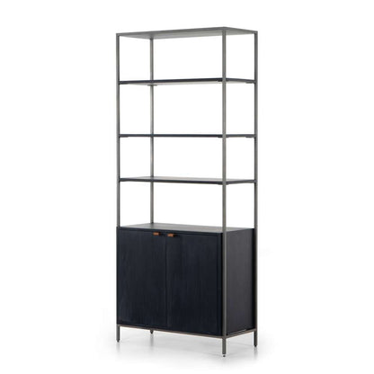Four Hands - Trey Modular Wide Bookcase - Black Wash - 223961-002 veiw 1