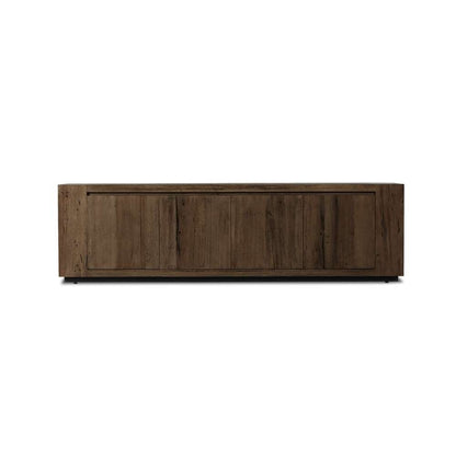 Four Hands - Wesson - Abaso Media Console-Ebony Rustic Wormwd - 239400-002 veiw 3