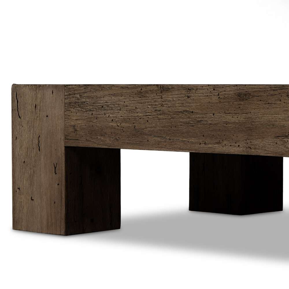 Four Hands - Wesson - Abaso Rectangular Coffee Table-Ebn Rstic - 238571-002 veiw 9