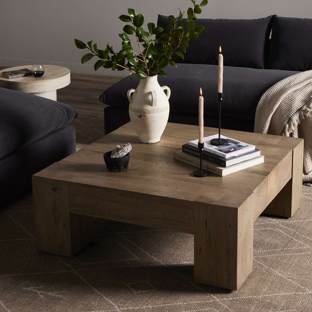 Four Hands - Wesson - Abaso Sml Sqr Cff Table-Rstic Wormwood - 239394-001 veiw 2