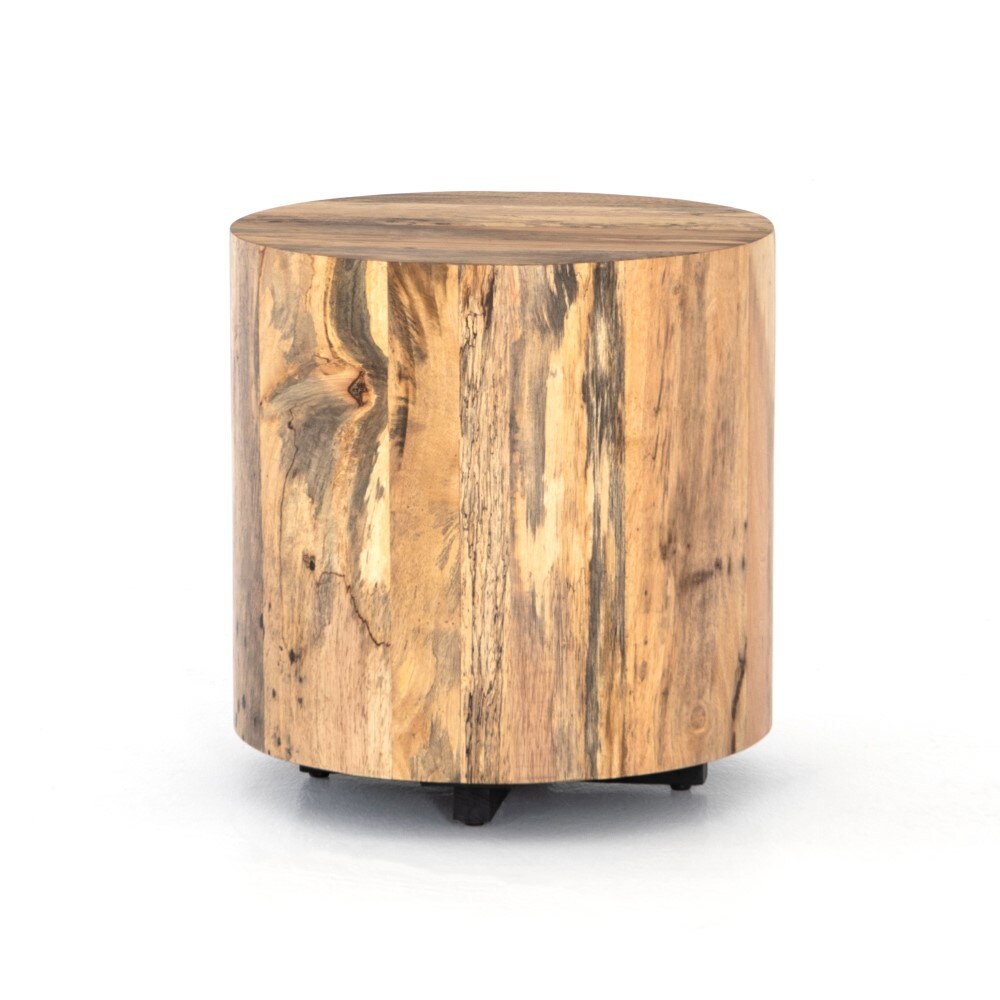 Four Hands - Hudson Round End Table - Spalted Primavera - UWES-201 veiw 1