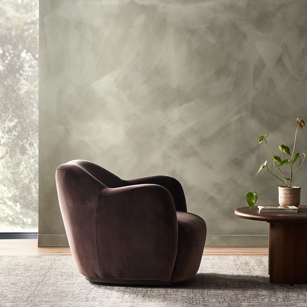 Four Hands - Westgate - Julius Swivel Chair-Surrey Cocoa - 239124-002 veiw 6