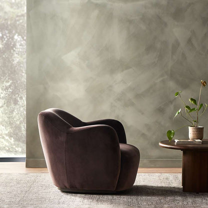 Four Hands - Westgate - Julius Swivel Chair-Surrey Cocoa - 239124-002 veiw 6