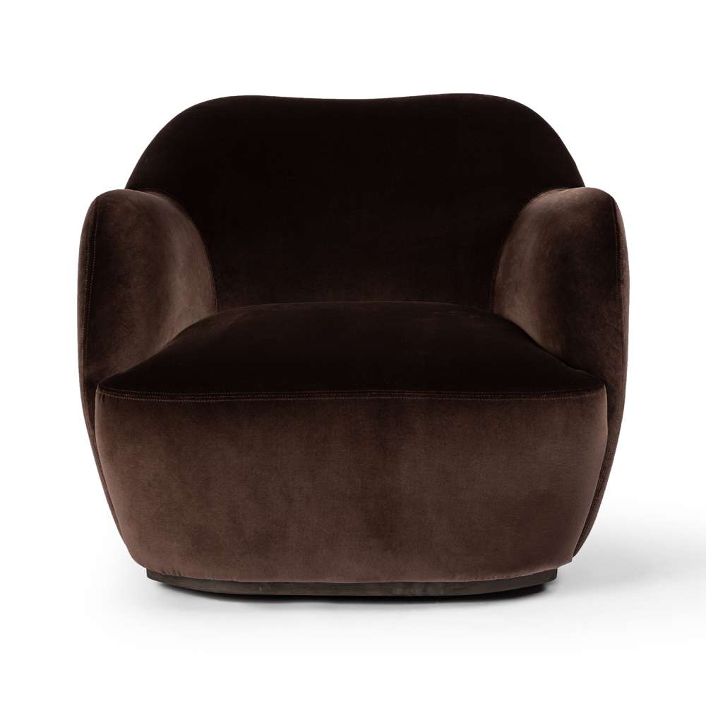 Four Hands - Westgate - Julius Swivel Chair-Surrey Cocoa - 239124-002 veiw 7