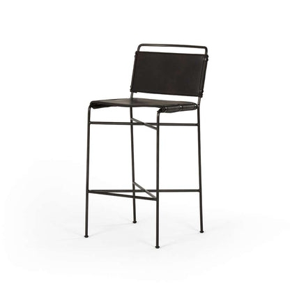 Four Hands - Wharton Stool - Distressed Black - Bar - 105861-024 veiw 1
